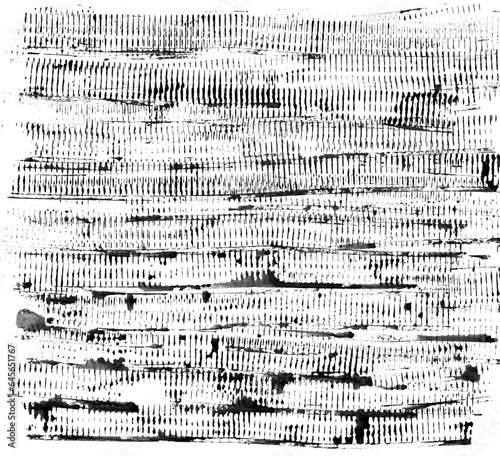 Black and white acrylic paint background. Ink imprint horizontal striped grunge texture for make poster, banner