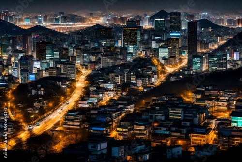 city at night generated by AI technology © Sabir