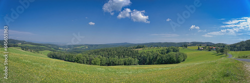 Landscape near Hochwolkersdorf, Bucklige Welt, Lower Austria, Austria, August 16 2023