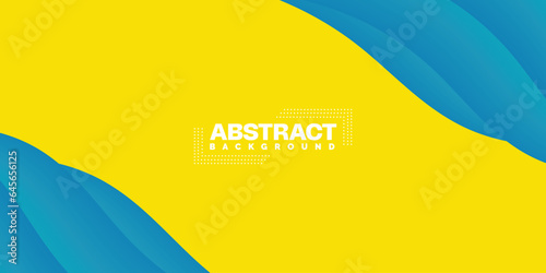 yellow and sky-blue abstract background poster or banner design