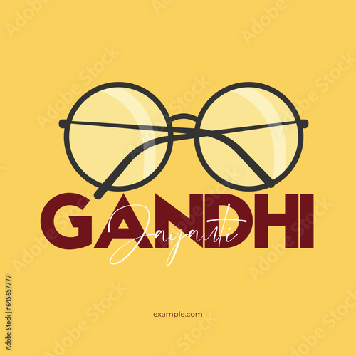 Mahatma Gandhi jayanti - 2nd October with creative design vector illustration