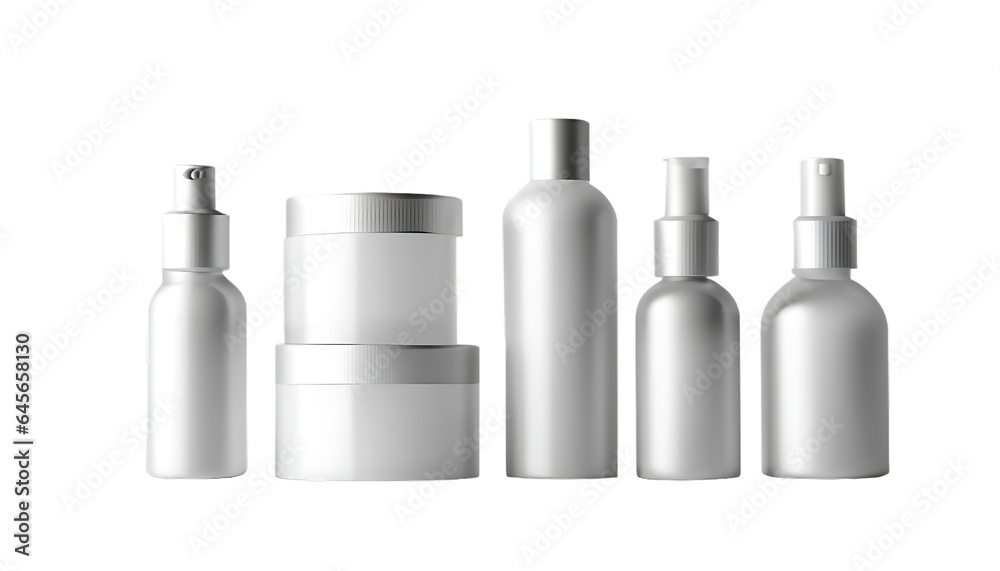 Scented glass bottle mockup design Isolated on white background 