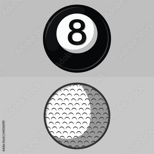 Billiard ball & Golf ball Vector