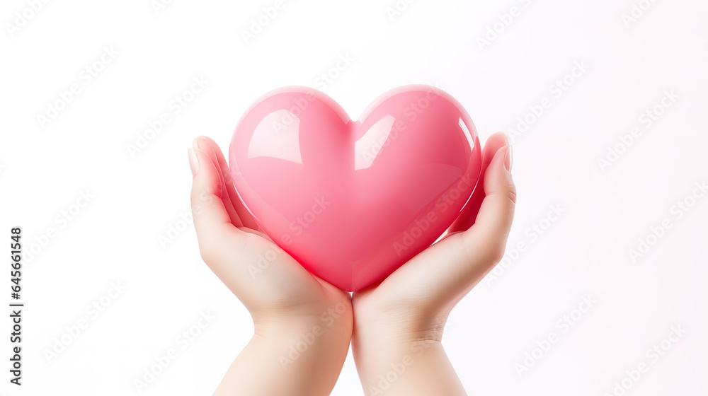 Set of heart love elements. Generative Ai Set of heart love elements. Generative Ai