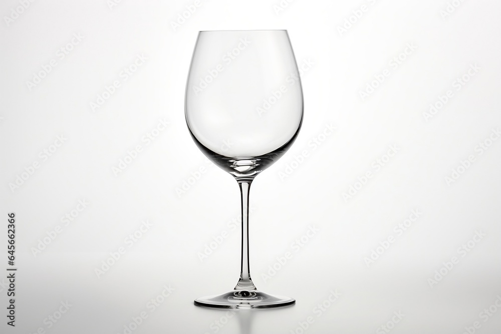 Empty Wine Glass Isolated on White Background. Generated AI