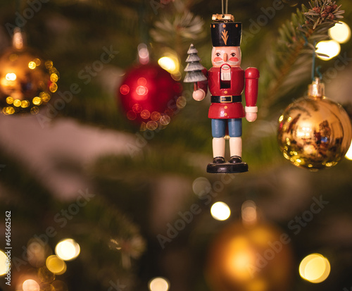 Vintage wooden toy doll wit...