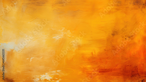 Yellow orange background with texture and distressed vintage grunge and watercolor. Generative Ai