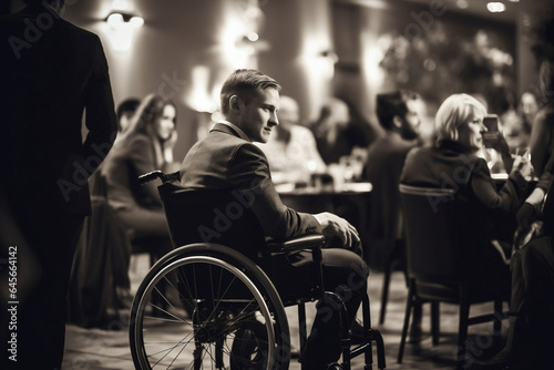 Lifestyle man disability male business businessteam wheelchair