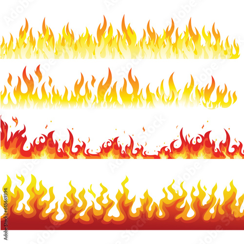 fire flames set