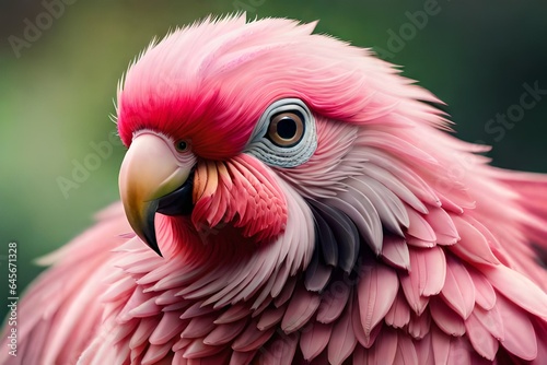 close up of a pink parrot © David Kreuzberg