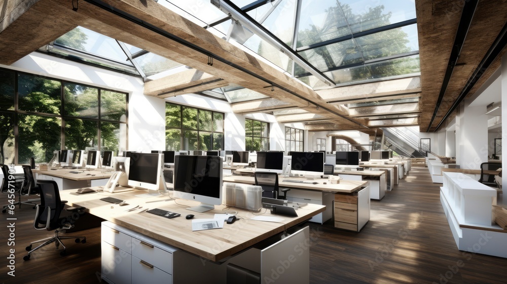 interior office co-working space design, Generative AI interior office co-working space design, Generative AI