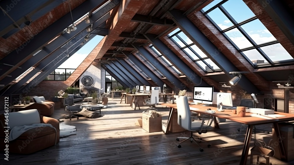 custom made wallpaper toronto digitalinterior office co-working space design, Generative AI