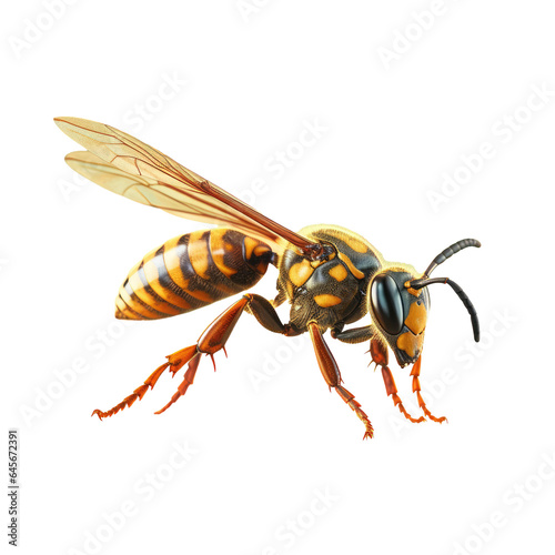 Hornet alone against transparent background
