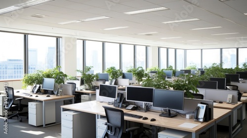 interior office co-working space design  Generative AI