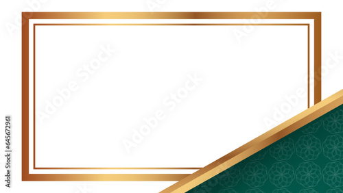 Elegant modern blank blue gold graduation certificate border frame