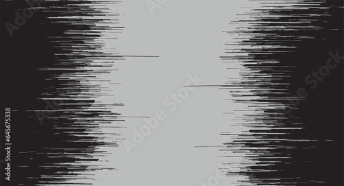 Black Noise horizontal line Gradient Vector Distressed Textured Background. Abstract Grungy Grainy Texture. Pointillism Art Abstraction line Graphic Grunge transition Format Vektor
