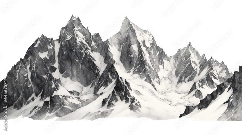 Fototapeta premium The art of mountain illustrations ai image generated