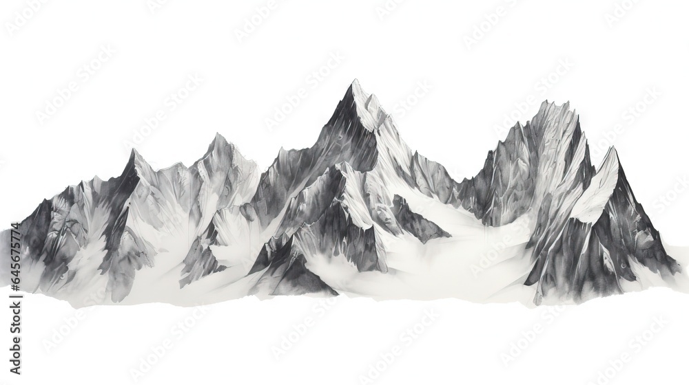 Abstract mountain illustrations ai image generated