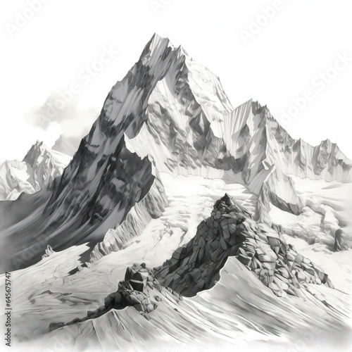 Unusual mountain landscapes ai image generated