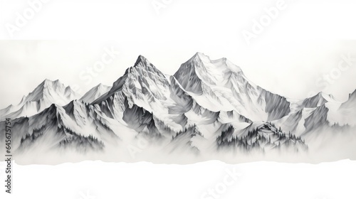 illustration mountain vistas ai image generated
