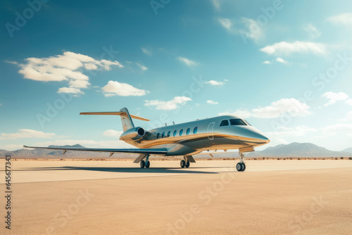 High-End Desert Arrival: Wealthy Arab on a Private Jet