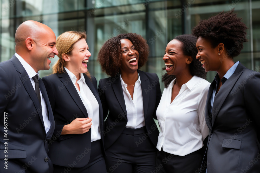 Successful Business Team Celebrating Together Successful Business Team Celebrating Together