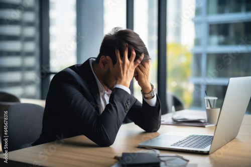 Overwhelmed Office Worker: Battling Stress