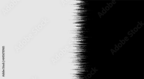 Black Noise vertical line Gradient Vector Distressed Textured Background. Abstract Grungy Grainy Texture. Pointillism Art Abstraction line Graphic Grunge transition Format Vektor