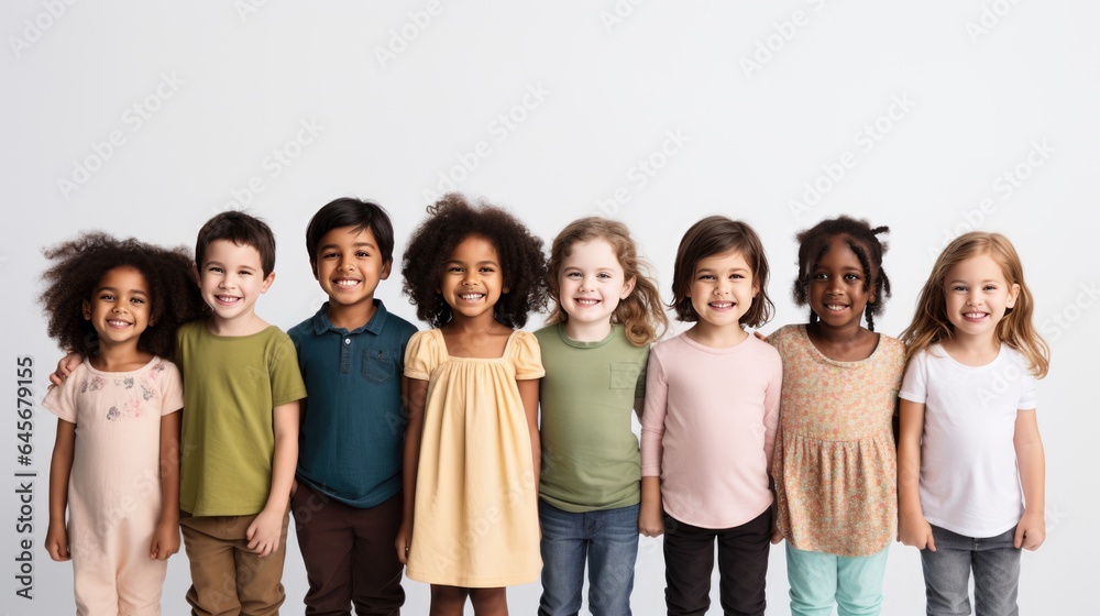 A group of children of different nationalities. A group of children of different nationalities.