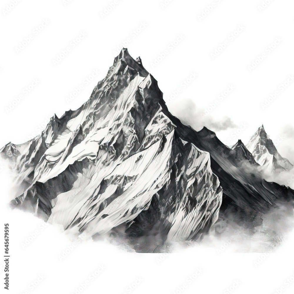Natural mountain compositions ai image generated
