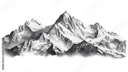 Mountains and nature illustrations ai image generated © moon