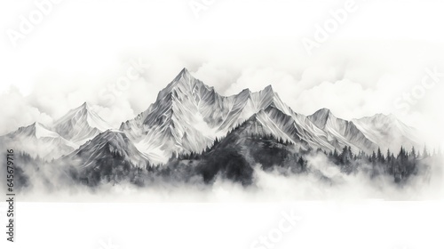 Mountains reflecting the beauty of nature ai image generated