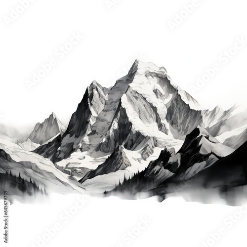 The art of mountain illustrations ai image generated © moon