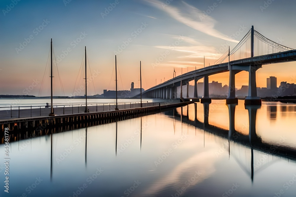 Obraz premium bridge over the river