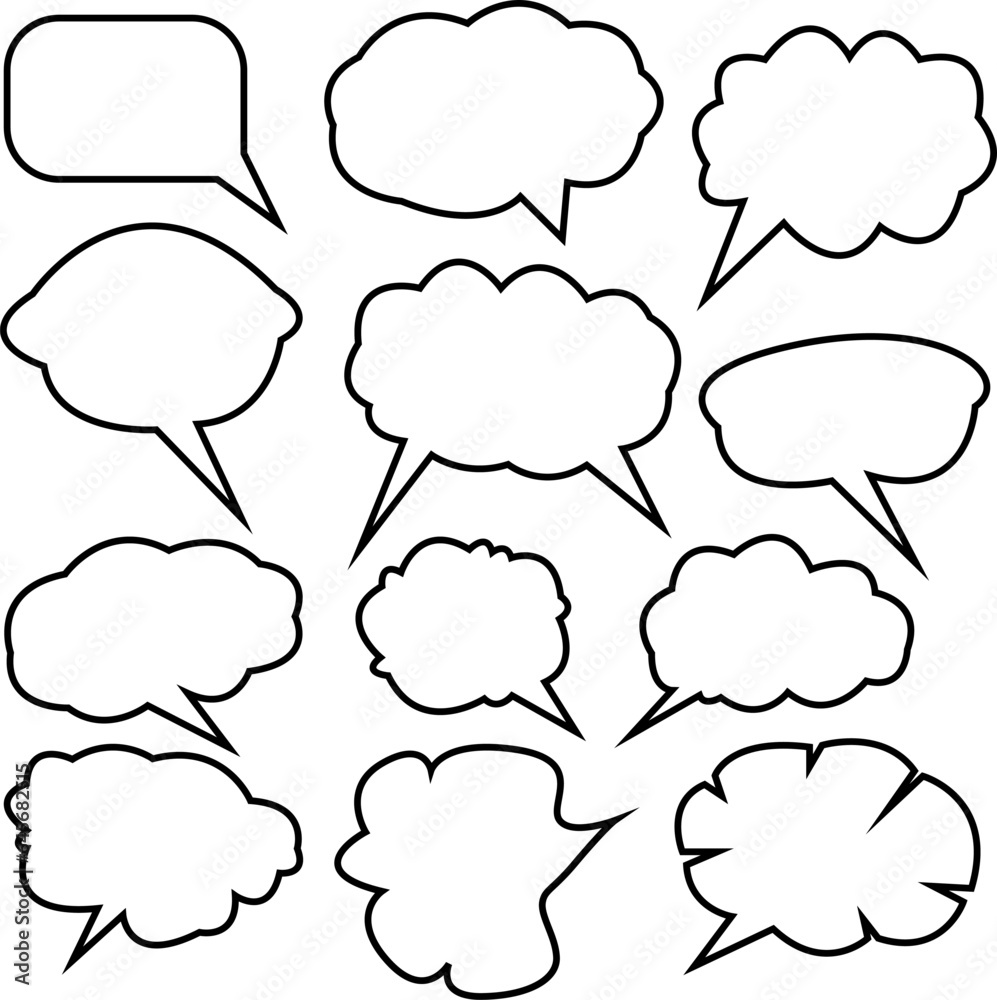 Fototapeta premium set of speech bubbles