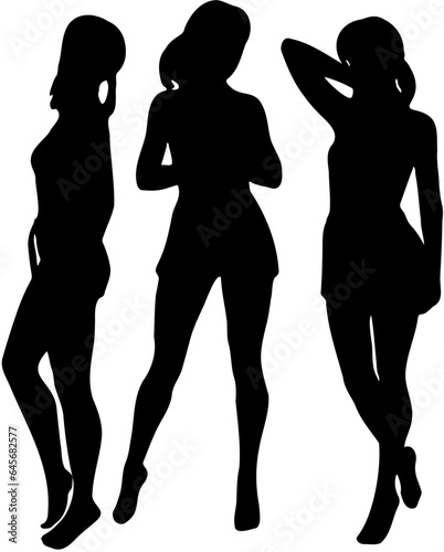 Silhouette of standing woman