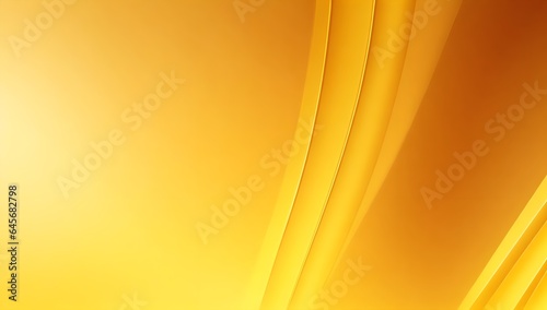 Golden Background Adorned with Elegantly Curved Lines and Light Effect