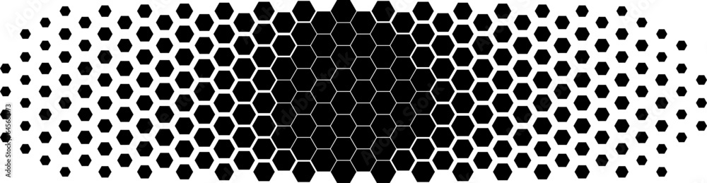 Hexagon Vector Abstract Geometric Technology Background. Halftone Hex Retro Simple Pattern. Minimal Style Dynamic Tech Wallpaper. 

Vector Formats 