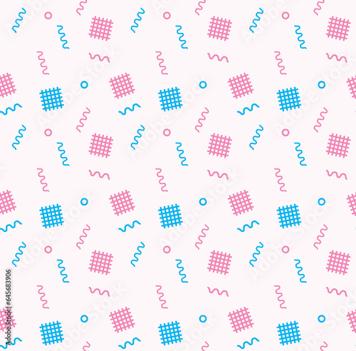 Pink and Blue Sprinkles Seamless Wallpaper for Gender Reveal Party