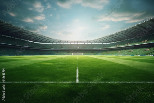 Soccer Stadium  An imaginary stadium is rendered. AI Generated