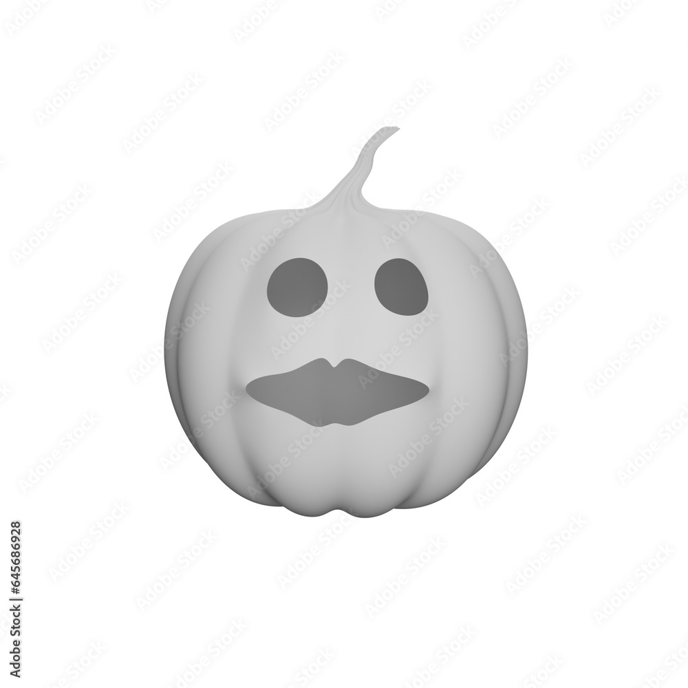 Fototapeta premium 3d Halloween pumpkin, icon, cartoon
