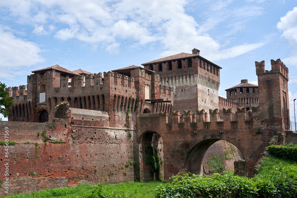 Soncino Medieval Castle Fortress in north italy.