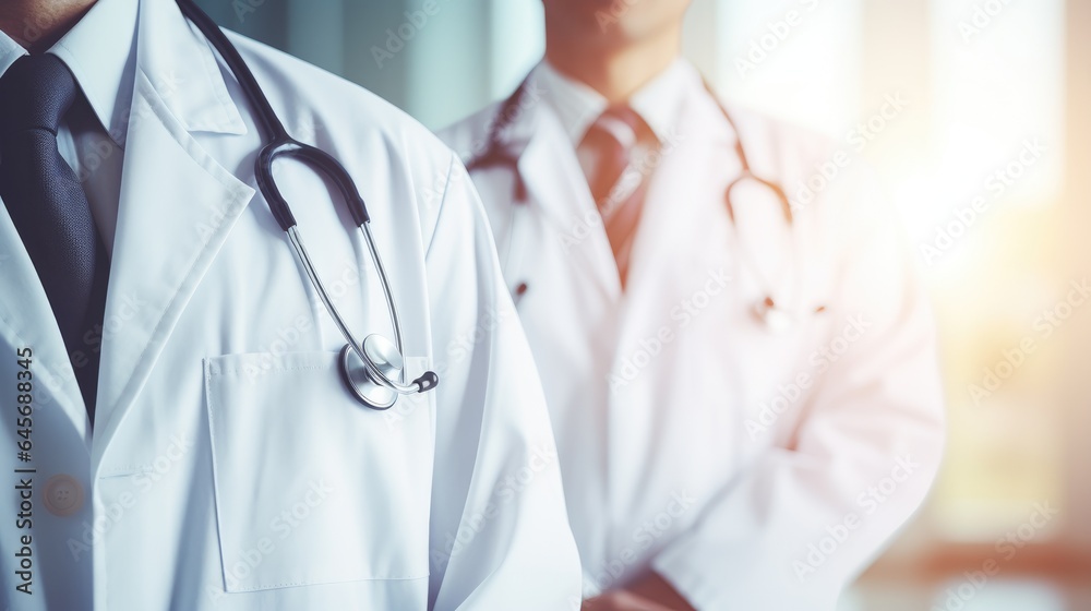 Doctors in front, blurred, doctor's day Doctors in front, blurred, doctor's day