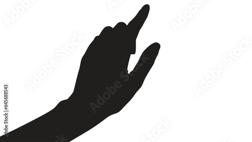 hand silhouettes isolated on white, hand pointing isolated on white, hand pointing at something, hands gesturing black, Black hands silhouettes, vector illustration