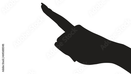 hand silhouettes isolated on white, hand pointing isolated on white, hand pointing at something, hands gesturing black, Black hands silhouettes, vector illustration