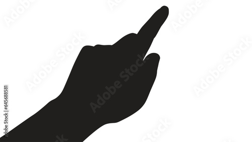 hand silhouettes isolated on white, hand pointing isolated on white, hand pointing at something, hands gesturing black, Black hands silhouettes, vector illustration