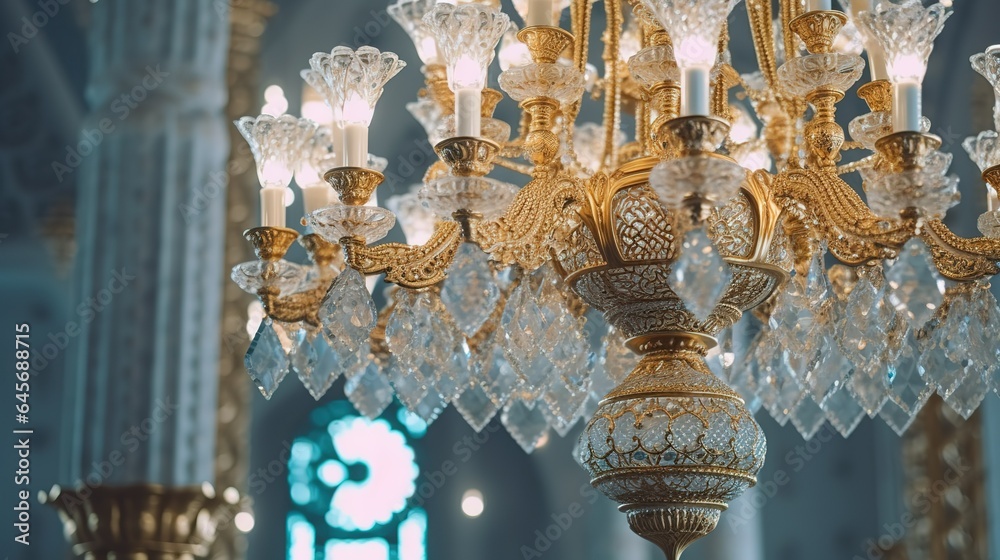 chandelier in the temple