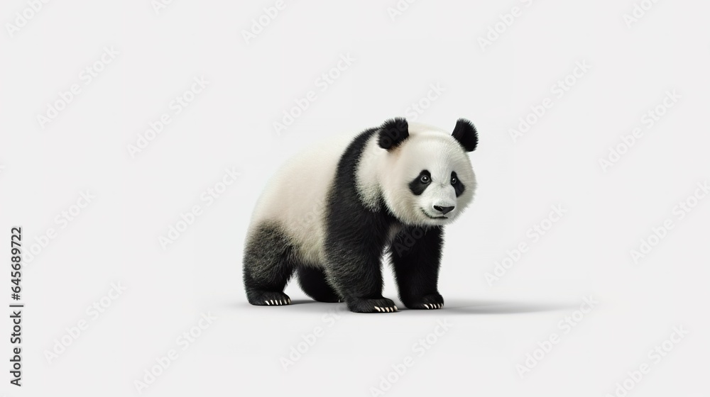 Fototapeta premium giant panda isolated on white