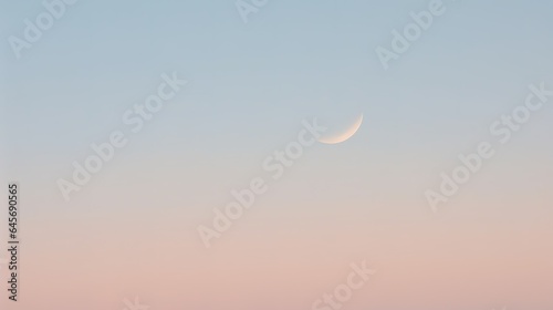 sky and clouds with crescent