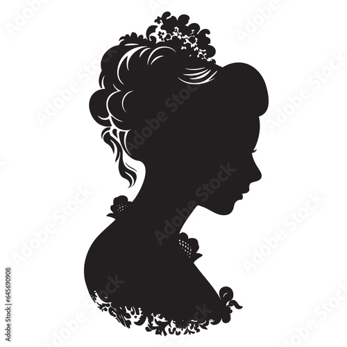 Beautiful woman. Black and white style. Fashion of the 1900s. vintage. vector illustration